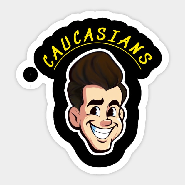 Caucasians Sticker by TheosT's